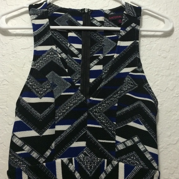 Blue Material Girl Dress Black White