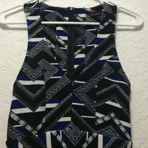 Blue Material Girl Dress Black White