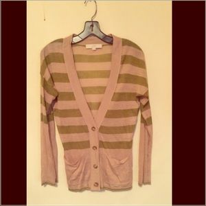 LOFT by Ann Taylor strip cardigan