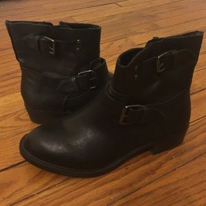 Mossimo for Target faux leather motorcycle boots