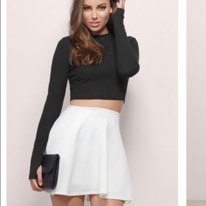 TOBI Kalea black ribbed crop top