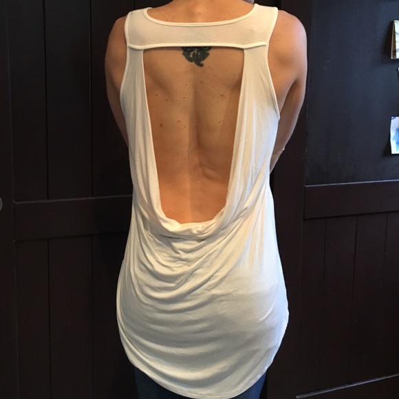 Grecian goddess white drape tank