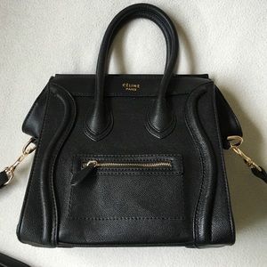 Black Purse with gold hardware.