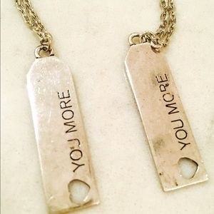 Love you. Love You More 2pc Friendship Necklace. 5
