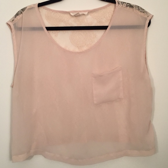 Lace back tee