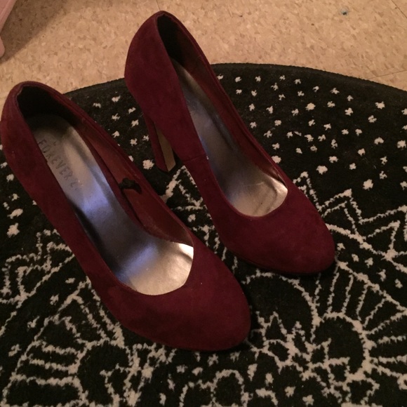 Forever 21 Shoes - burgundy suede pumps