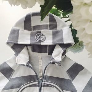 || Grey & White Striped Sweater ||