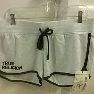 True religion gray & black shorts M/L