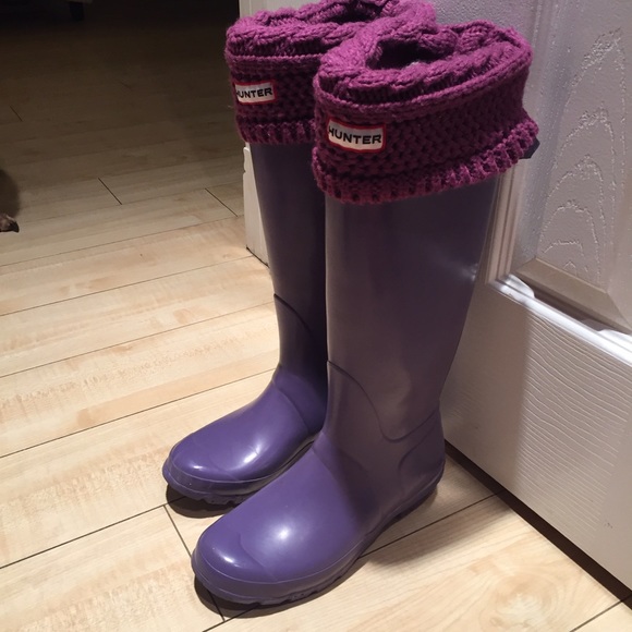 Hunter Rain Boots with Socks