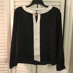 Black and white blouse