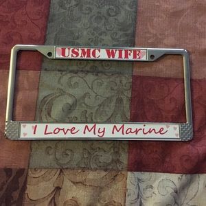 USMC Wife license plate frame.. NEW