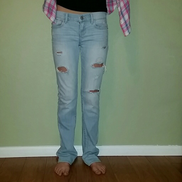 Kids Abercrombie light wash denim jeans