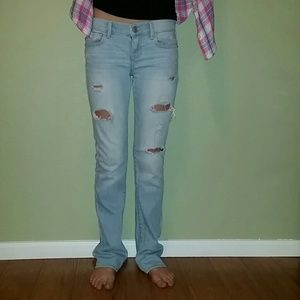 Kids Abercrombie light wash denim jeans