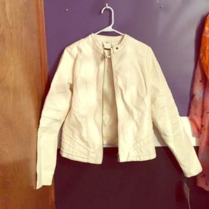White leather jacket