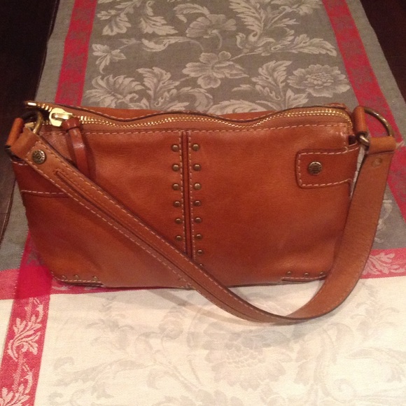 Michael Kors brown leather studded bag