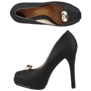 Christian Siriano peep toe pump