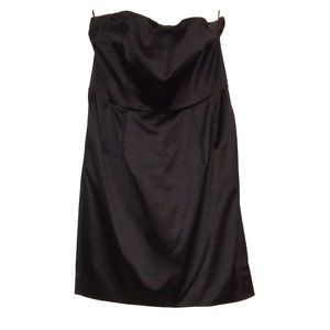 Strapless satin dress