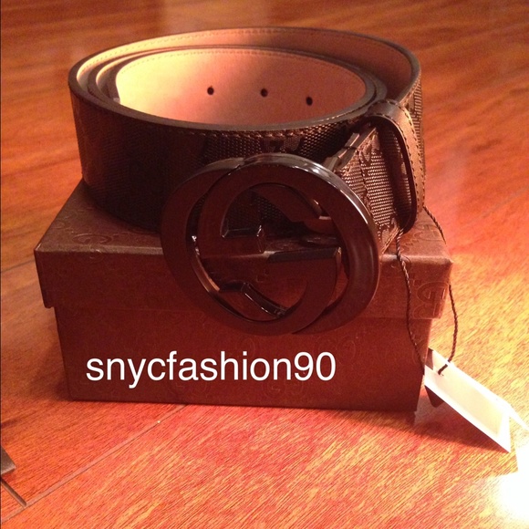 Authentic New GG Imprime belt with interlocking G.