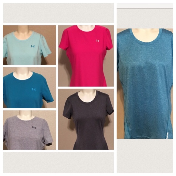 6 workout shirts! 💪🏼 5 Under Armour + 1 Reebok