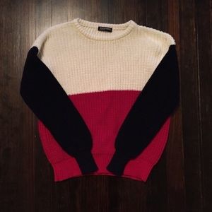 American Apparel colorblock fisherman pullover