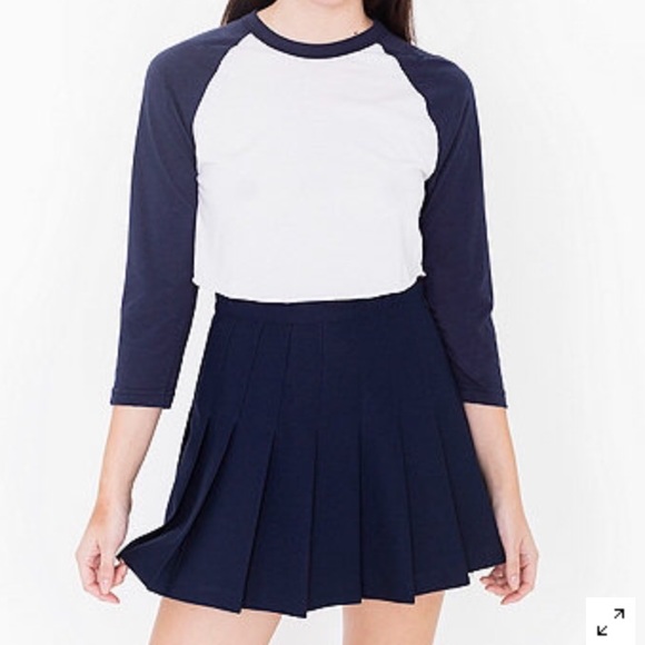 American Apparel navy tennis skirt