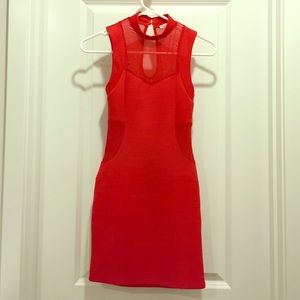 Short red dress