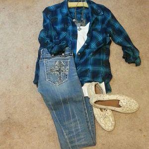 MISS ME Cross Pocket Jeans