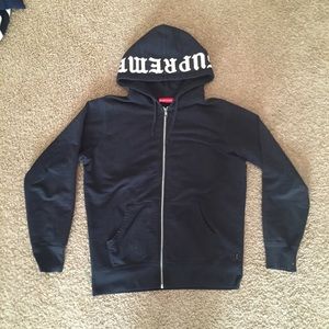 Supreme zip up hoodie!