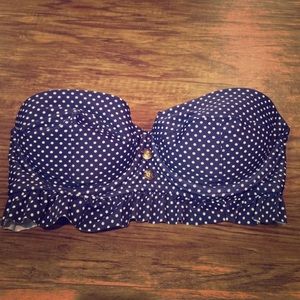 Strapless bandeau swim top S