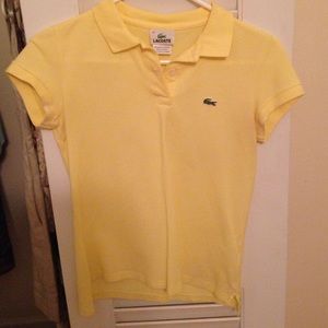 Yellow Lacoste polo