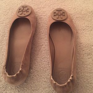 Tory Burch travel flats nude size 7