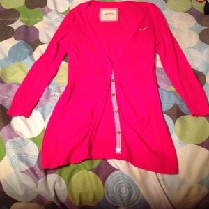 Hot pink cardigan