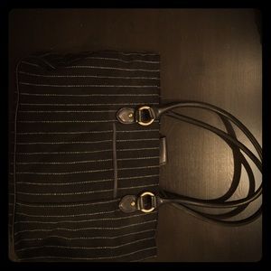 J. Crew tote with leather trim