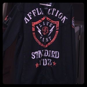 NWT Men's Affliction zip up