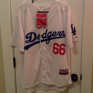 Men's Yasiel Puig LA Dodgers Baseball Jersey