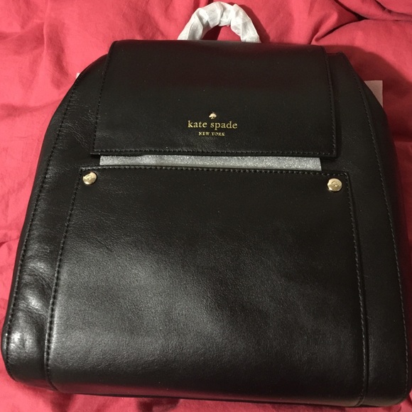 NEW PRICE NWT!! Kate Spade black leather backpack! - Picture 2 of 4