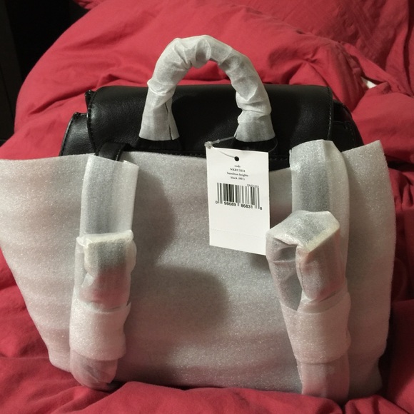 NEW PRICE NWT!! Kate Spade black leather backpack! - Picture 3 of 4