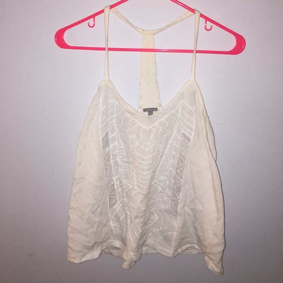 White Aztec printed tank top