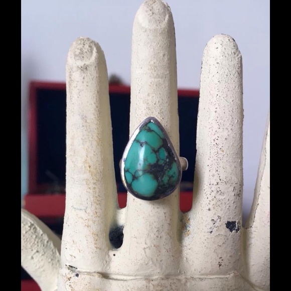 925 Stamped Sterling Silver/Turquoise Ring