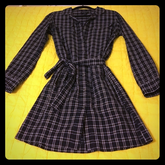 Banana Republic Plaid, Belted Dress