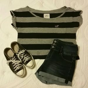 Striped Boxy Crop Top