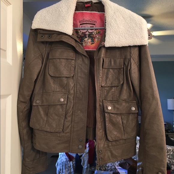 Faux leather jacket