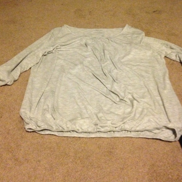Grey flowy shirt..