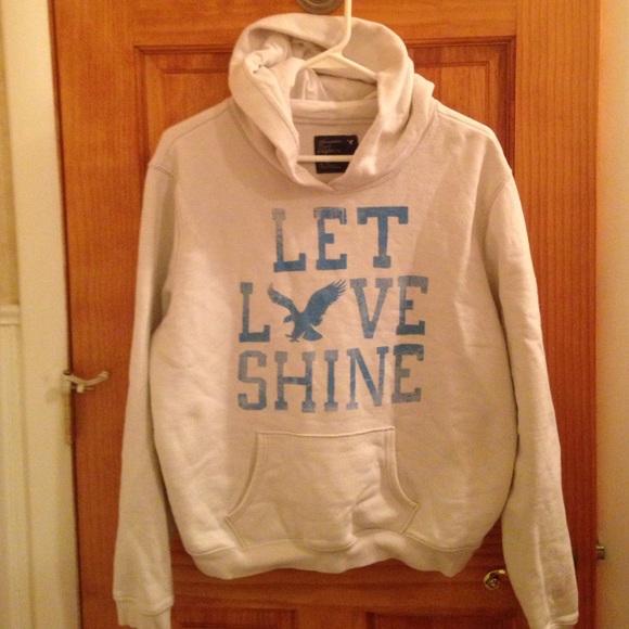 American eagle outfitters off white ,blue hoodie