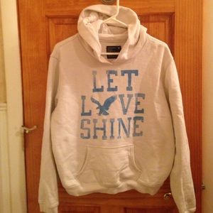 American eagle outfitters off white ,blue hoodie