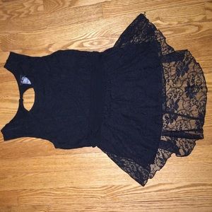 Lace Peplum Blouse