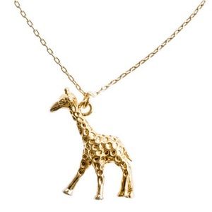 J. Crew giraffe gold critter necklace 26"