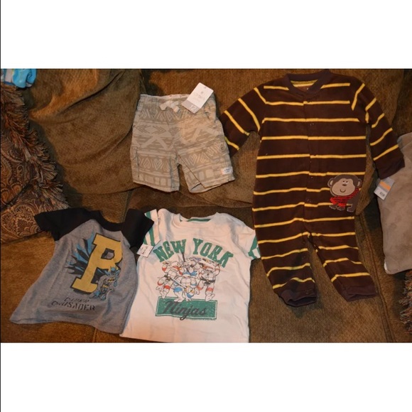Carter's and other 12 month lot pajamas shirts