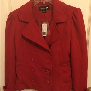 Completely new Red peacoat