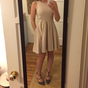Zara Nude Tulip Dress